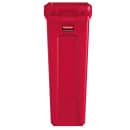 Rubbermaid 1956189 23 gal Rectangle Slim Trash Can, 22"L x 11"W x 30"H, Red thumbnail 2