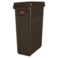 Rubbermaid 1956189 23 gal Rectangle Slim Trash Can, 22"L x 11"W x 30"H, Red thumbnail 4