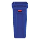 Rubbermaid 1971257 16 gal Rectangle Slim Trash Can, 22"L x 11"W x 25"H, Blue thumbnail 2