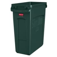 Rubbermaid 1971258 16 gal Rectangle Slim Trash Can, 22"L x 11"W x 25"H, Gray thumbnail 12