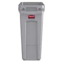 Rubbermaid 1971258 16 gal Rectangle Slim Trash Can, 22"L x 11"W x 25"H, Gray thumbnail 2