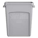 Rubbermaid 1971258 16 gal Rectangle Slim Trash Can, 22"L x 11"W x 25"H, Gray thumbnail 3