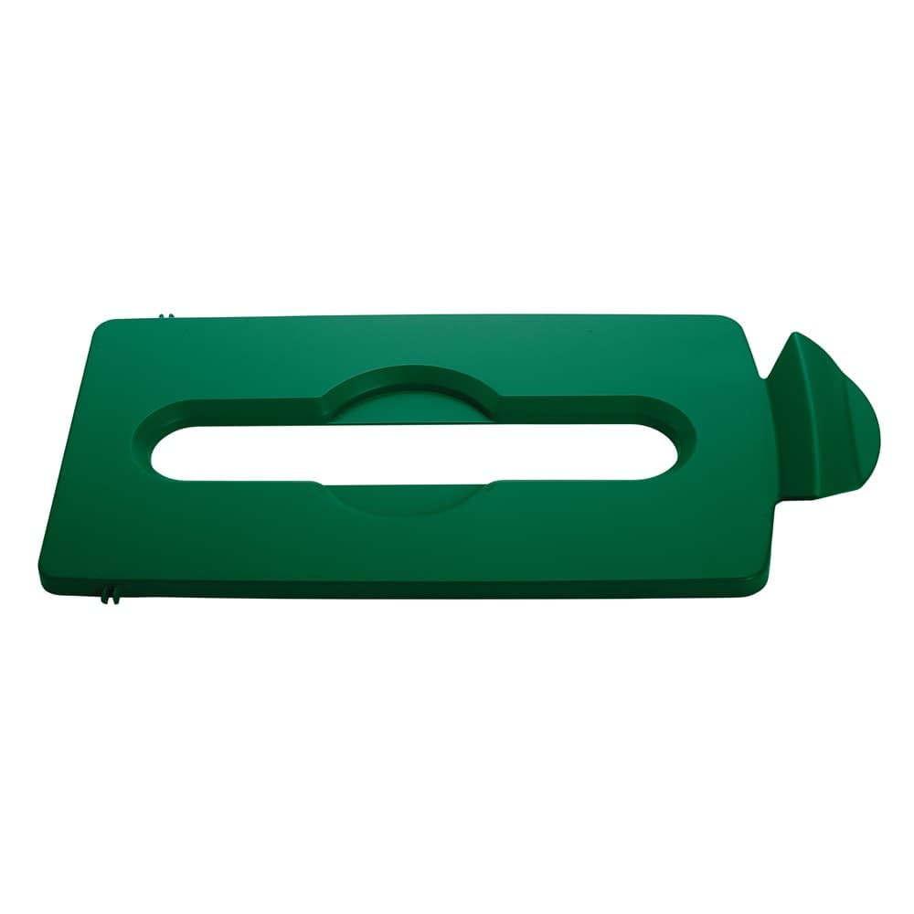 Rubbermaid 2007886 Hinged Lid Insert for 23 gal Slim Jim® Recycling Containers - Paper, 16 1/2" x 8", Green