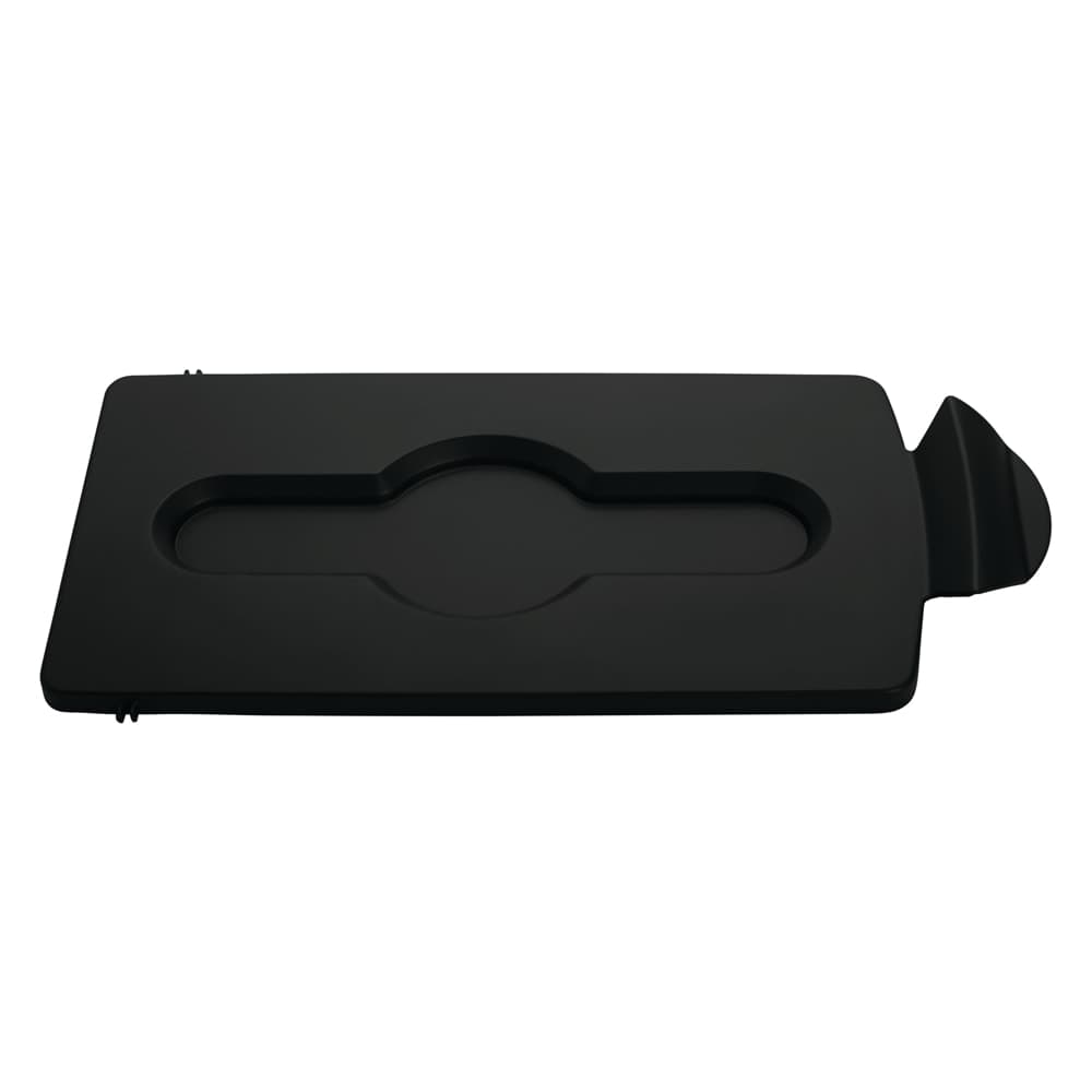 Rubbermaid 2007892 Hinged Lid Insert for 23 gal Slim Jim® Recycling Containers - 16 1/2" x 8", Black