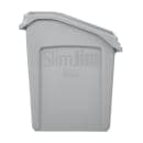 Rubbermaid 2026695 13 gal Rectangular Slim Jim® Trash Can - 22 1/4"L x 11 9/50"W x 26"H, Gray thumbnail 2