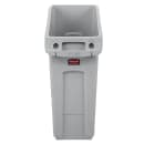 Rubbermaid 2026695 13 gal Rectangular Slim Jim® Trash Can - 22 1/4"L x 11 9/50"W x 26"H, Gray thumbnail 3