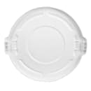 Rubbermaid FG260900WHT Round Flat Top Trash Can Lid - Plastic, White thumbnail 2