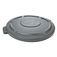 Rubbermaid FG260900WHT Round Flat Top Trash Can Lid - Plastic, White thumbnail 4