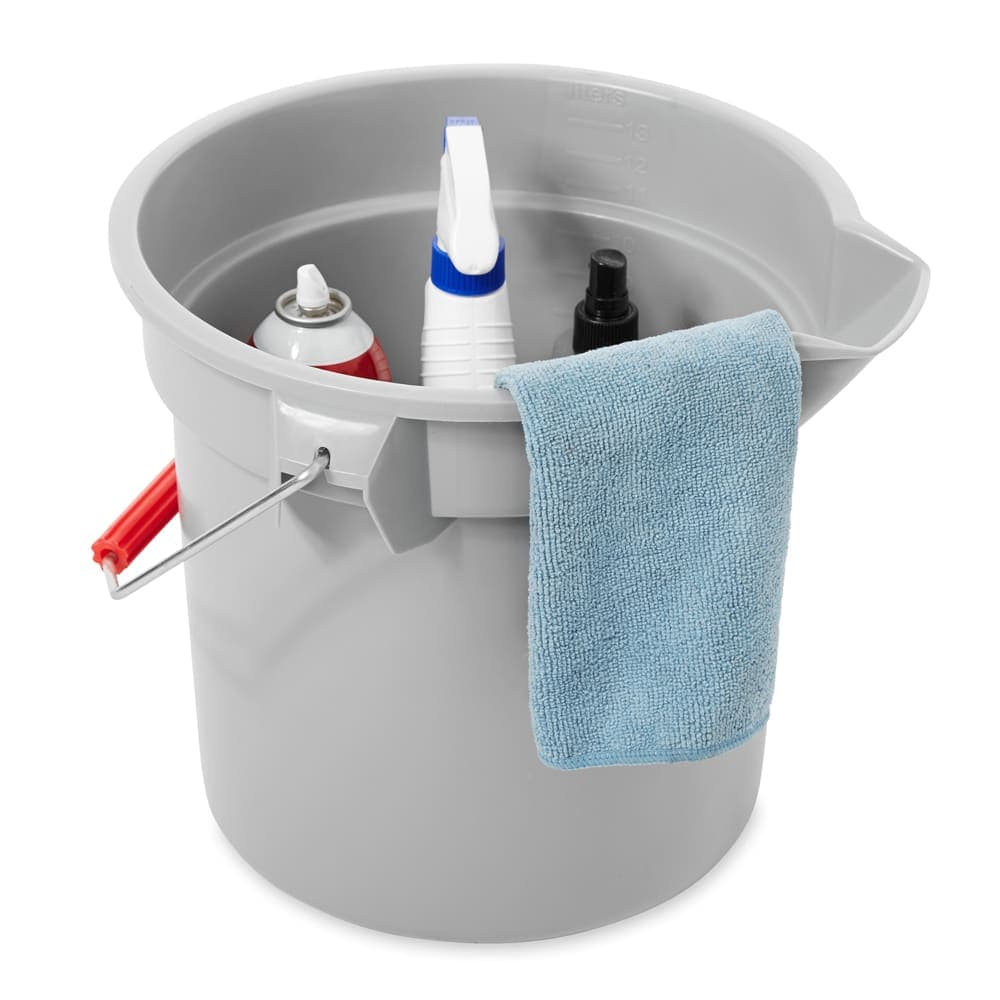 Rubbermaid FG261400GRAY 14 qt BRUTE Bucket - Gray