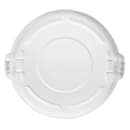 Rubbermaid FG263100WHT Round Flat Top Trash Can Lid - Plastic, White thumbnail 3