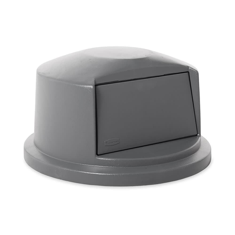 Rubbermaid FG263788GRAY Round Dome Trash Can Lid - Plastic, Gray