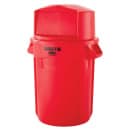 Rubbermaid FG263788RED Round Dome Trash Can Lid - Plastic, Red thumbnail 3