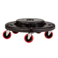 Rubbermaid FG264000BLA Round Plastic Trash Can Dolly w/ Raised Center & 250 lb Capacity thumbnail 8