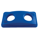 Rubbermaid FG269288BLUE Rectangle Recycling Trash Can Lid - Plastic, Blue thumbnail 2