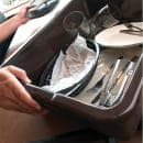 Rubbermaid FG335000BRN Bus Box w/ (2) Compartments - 21 1/2" x 17" x 7", Brown thumbnail 3