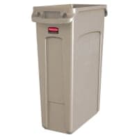 Rubbermaid FG354060BLA 23 gal Rectangle Slim Trash Can, 22"L x 11"W x 30"H, Black thumbnail 8