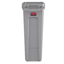 Rubbermaid FG354060GRAY 23 gal Rectangle Slim Trash Can, 22"L x 11"W x 30"H, Gray thumbnail 2