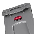 Rubbermaid FG354060GRAY 23 gal Rectangle Slim Trash Can, 22"L x 11"W x 30"H, Gray thumbnail 4
