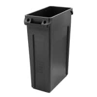 Rubbermaid FG354060GRAY 23 gal Rectangle Slim Trash Can, 22"L x 11"W x 30"H, Gray thumbnail 9