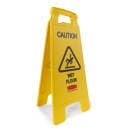 Rubbermaid FG611277YEL 2 Sided Floor Sign - "Caution Wet Floor", Yellow thumbnail 2