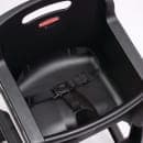 Rubbermaid FG780508BLA 29 3/4" Stackable Plastic High Chair w/ Waist Strap & Casters, Black thumbnail 2