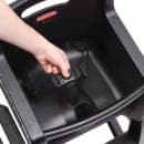 Rubbermaid FG780508BLA 29 3/4" Stackable Plastic High Chair w/ Waist Strap & Casters, Black thumbnail 3