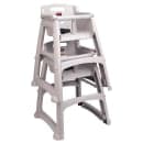 Rubbermaid FG780608PLAT 29 3/4" Stackable Plastic High Chair w/ Waist Strap, Platinum thumbnail 3