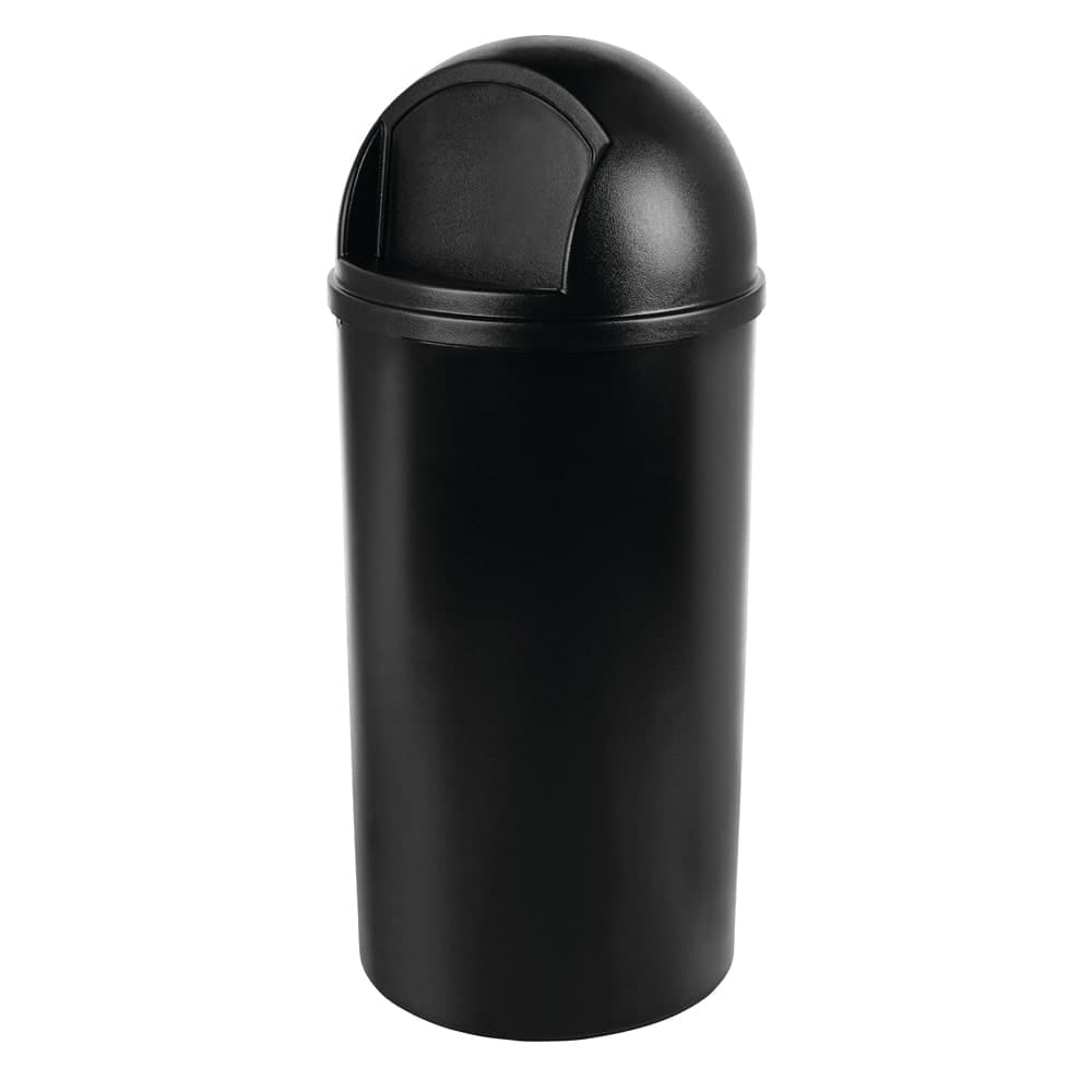 Rubbermaid FG817088BLA 25 gal Indoor Decorative Trash Can - Plastic, Black