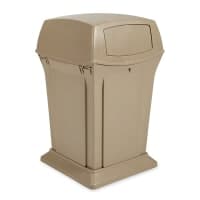 Rubbermaid FG917188BLA 45 gal Outdoor Decorative Trash Can - Plastic, Black thumbnail 2