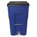 Rubbermaid FG9W2273BLUE 95 gal Utility Wheeled Trash Can - 45 3/5 H x 27 3/10 W x 35 2/5" L, Blue thumbnail 2