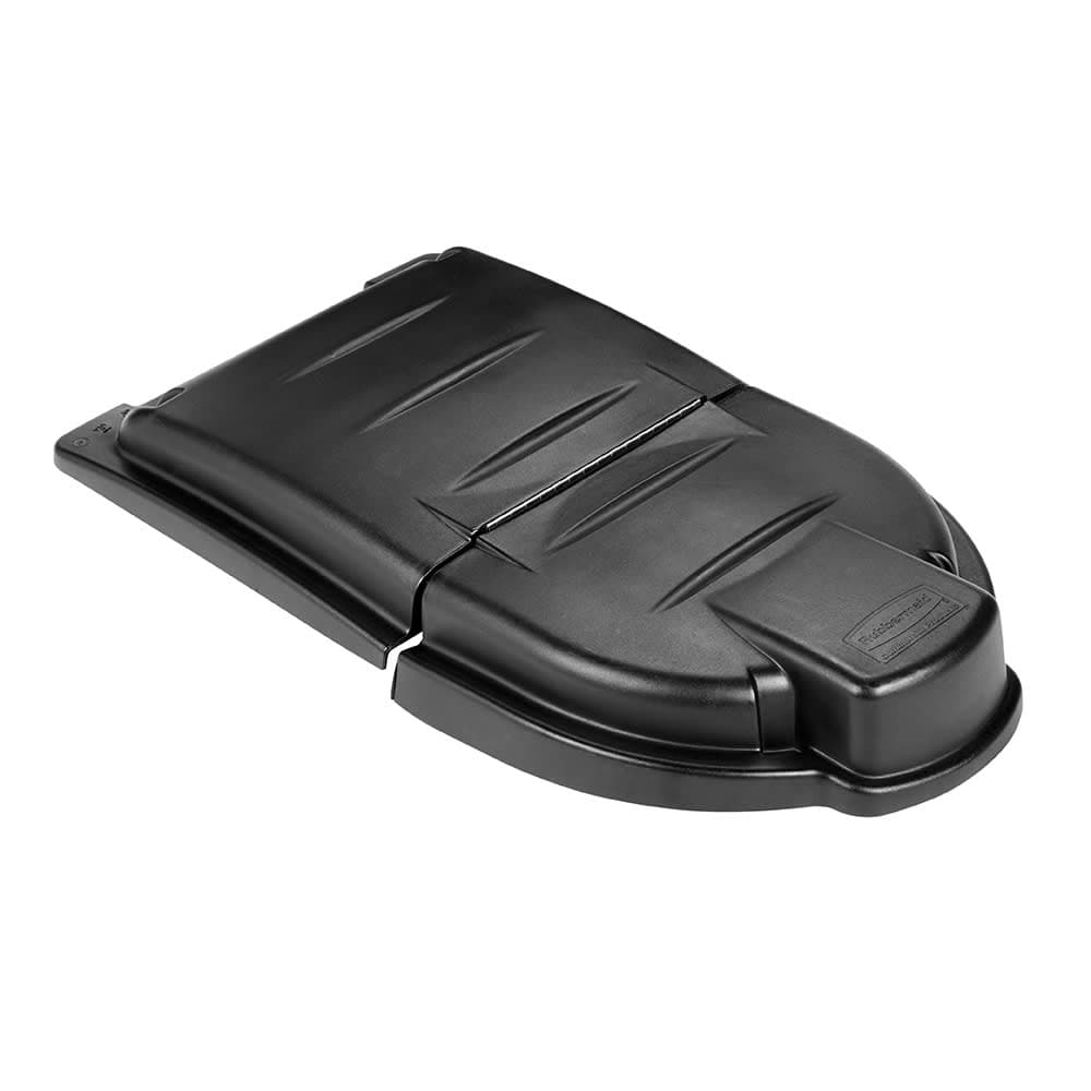 Rubbermaid FG9W7200BLA Rectangle Swing Top Trash Can Lid - Plastic, Black