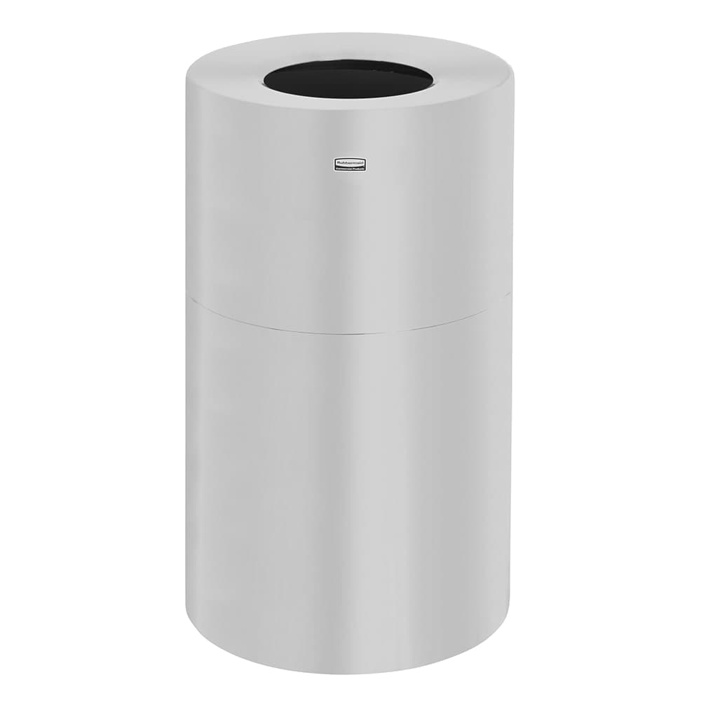 Rubbermaid FGAOT35SAPL 21 gal Indoor Decorative Trash Can - Metal, Satin Aluminum
