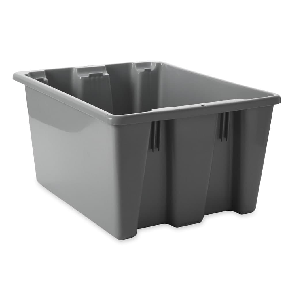 Rubbermaid FG172100GRAY Palletote® Bus Box - 19 1/2" x 15 1/2" x 10", Gray