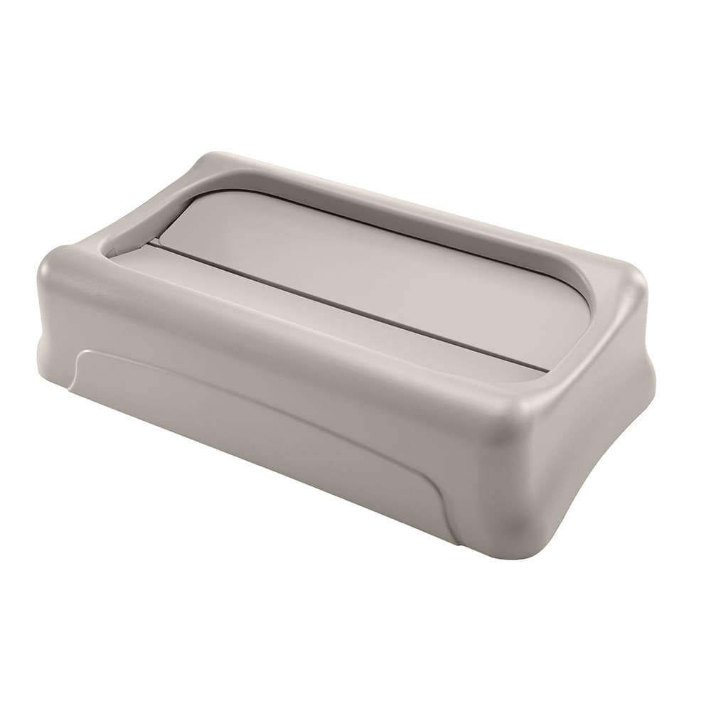 Rubbermaid FG267360BEIG Rectangle Swing Top Trash Can Lid - Plastic, Beige