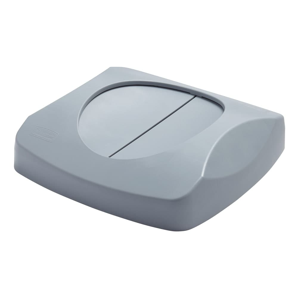 Rubbermaid FG268988GRAY Square Swing Top Trash Can Lid - Plastic, Gray