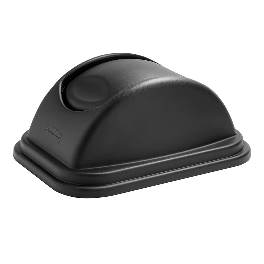 Rubbermaid FG306700BLA Untouchable Domed Lid - 16x11 5/8x7" Black