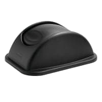 Rubbermaid FG306700BLA Untouchable Domed Lid - 16x11 5/8x7" Black thumbnail 2