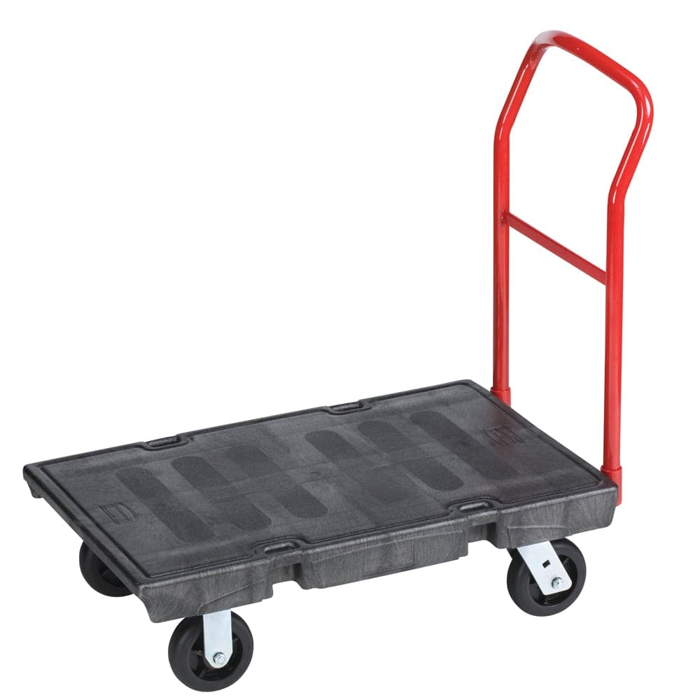 Rubbermaid FG440300BLA 500 lb Platform Truck w/ Tie Downs, 36"L x 24"W