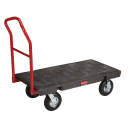 Rubbermaid FG443600BLA 1000 lb Platform Truck w/ Tie Downs, 48"L x 24"W thumbnail 2