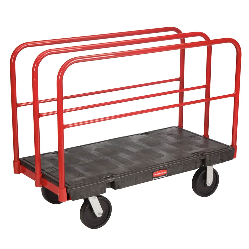Rubbermaid FG446800BLA 2000 lb Platform Truck w/ Tie Downs, 48"L x 24"W