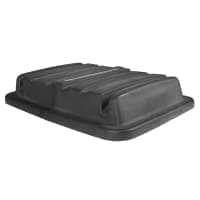 Rubbermaid FG460900 BLA Rectangle Dome Utility Truck Lid - Plastic, Black thumbnail 2