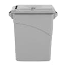 Rubbermaid FG9W2500LGRAY 15 7/8 gal Rectangle Slim Trash Can, 23 1/10" L x 11"W x 24 9/10"H, Gray thumbnail 2