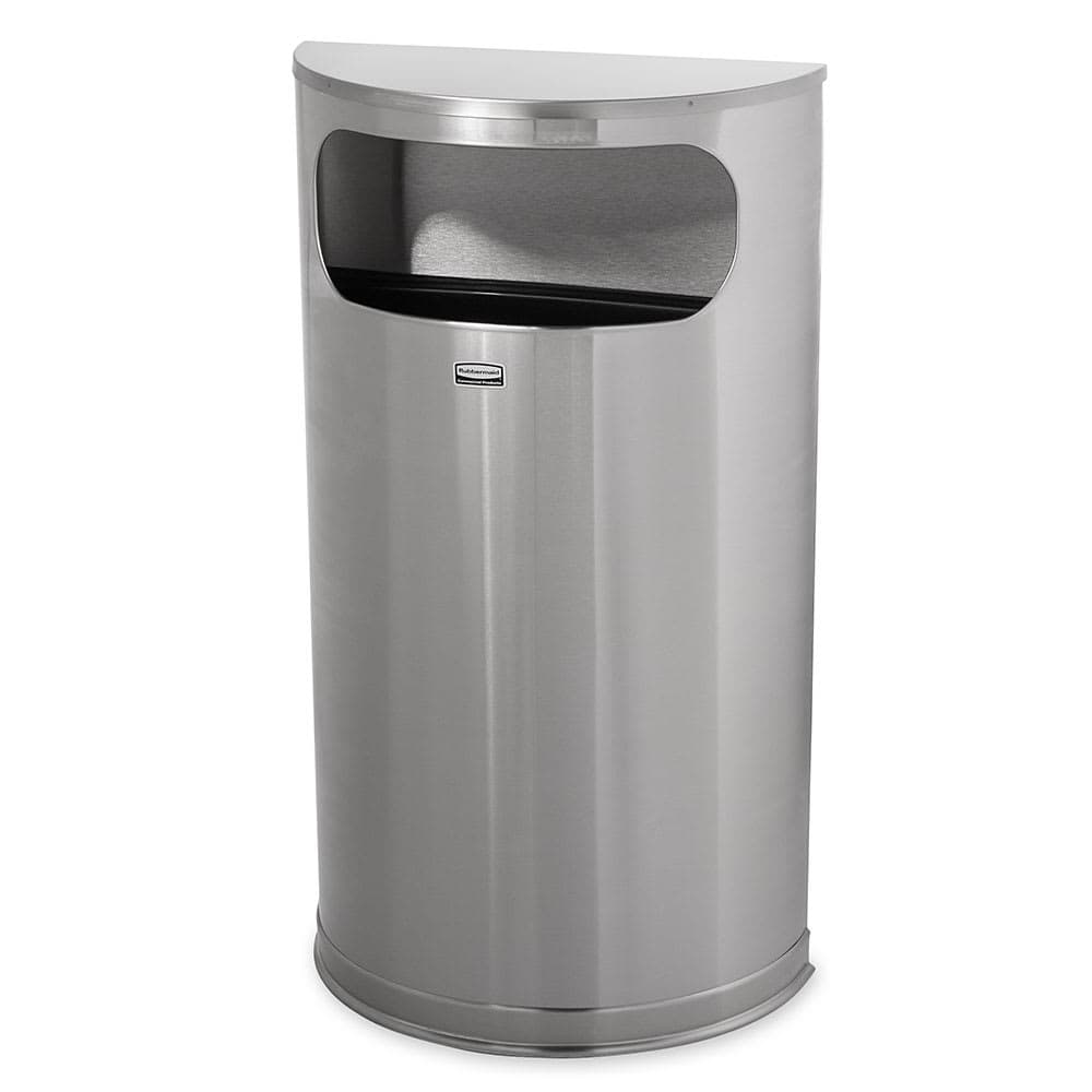 Rubbermaid FGSO8SSSPL 9 gal Indoor Decorative Trash Can - Metal, Satin Stainless