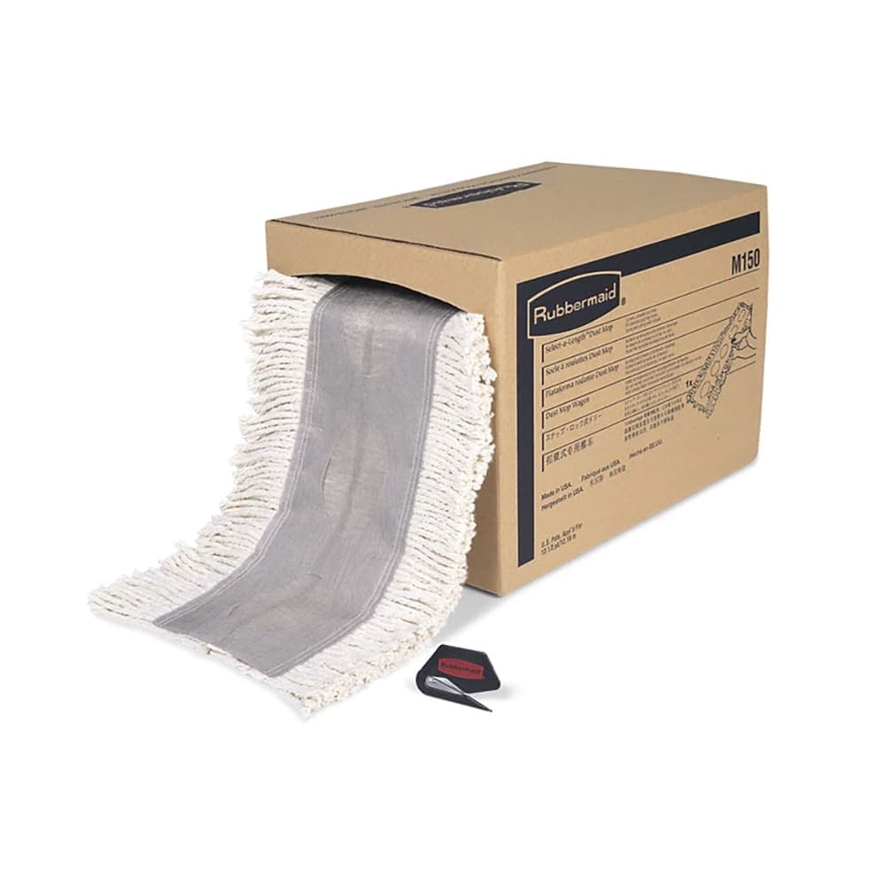 Rubbermaid FGM15000WH00 Select-a-Length™ Dust Mop Roll - 40' x 5", Cut Ends, White