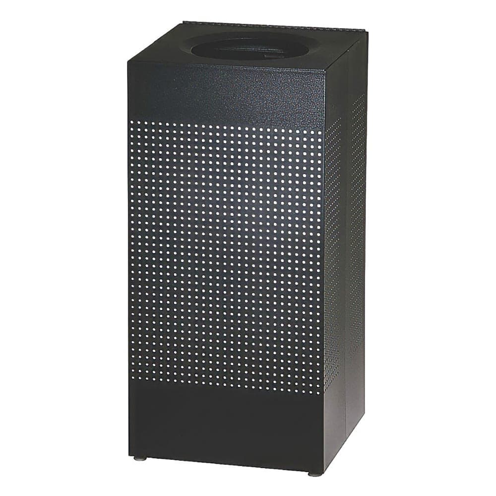 Rubbermaid FGSC14EPLTBK 16 gal Indoor Decorative Trash Can - Metal, Black