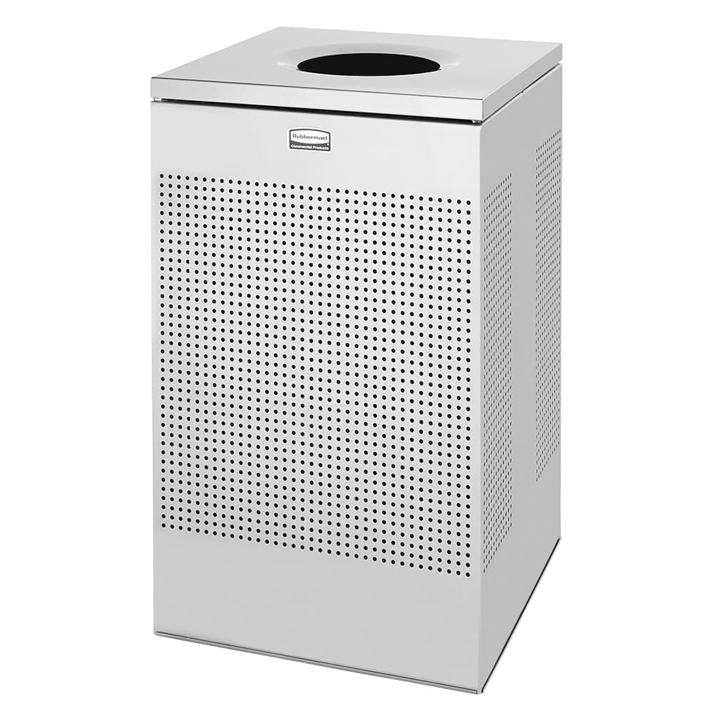 Rubbermaid FGSC18SSPL 20 gal Indoor Decorative Trash Can - Metal, Stainless Steel