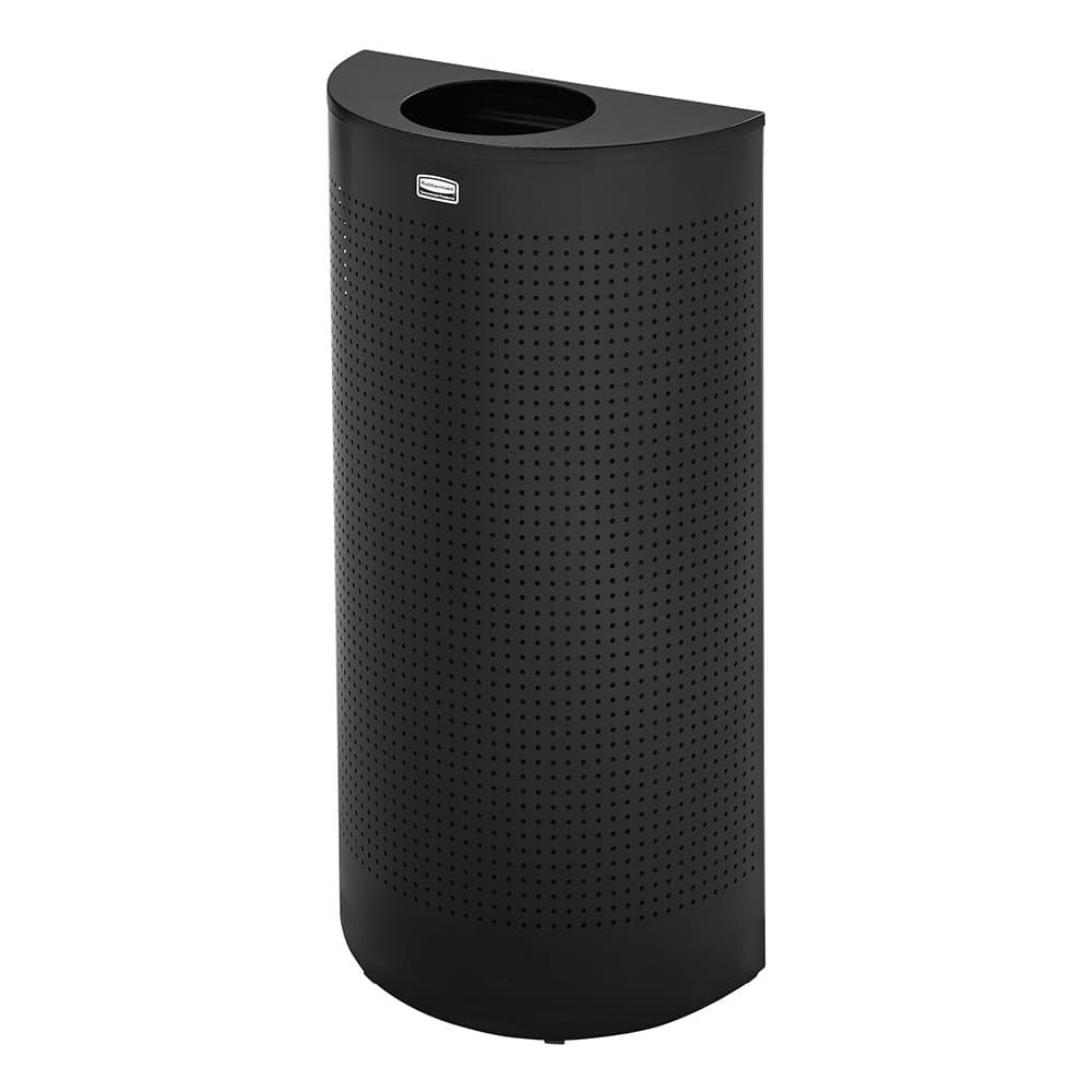 Rubbermaid FGSH12EPLTBK 12 gal Indoor Decorative Trash Can - Metal, Black