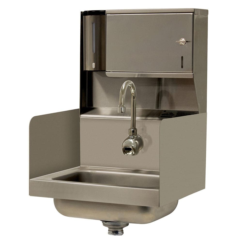 Advance Tabco 7-PS-131 Wall Mount Touchless Hand Sink w/ 14"L x 10"W x 5"D Bowl, Electronic Faucet