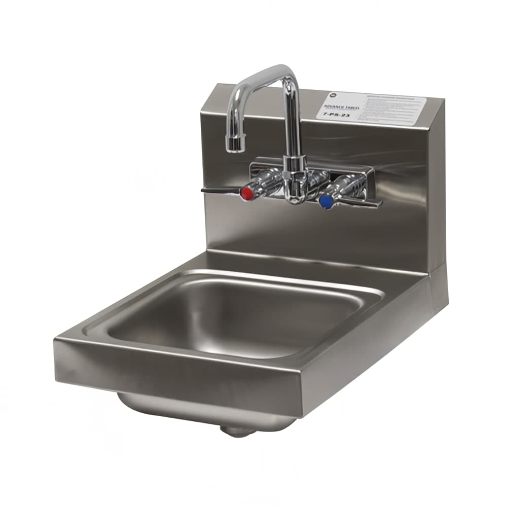 Advance Tabco 7-PS-23 Wall Mount Commercial Hand Sink w/ 9"L x 9"W x 5"D Bowl, Standard Faucet