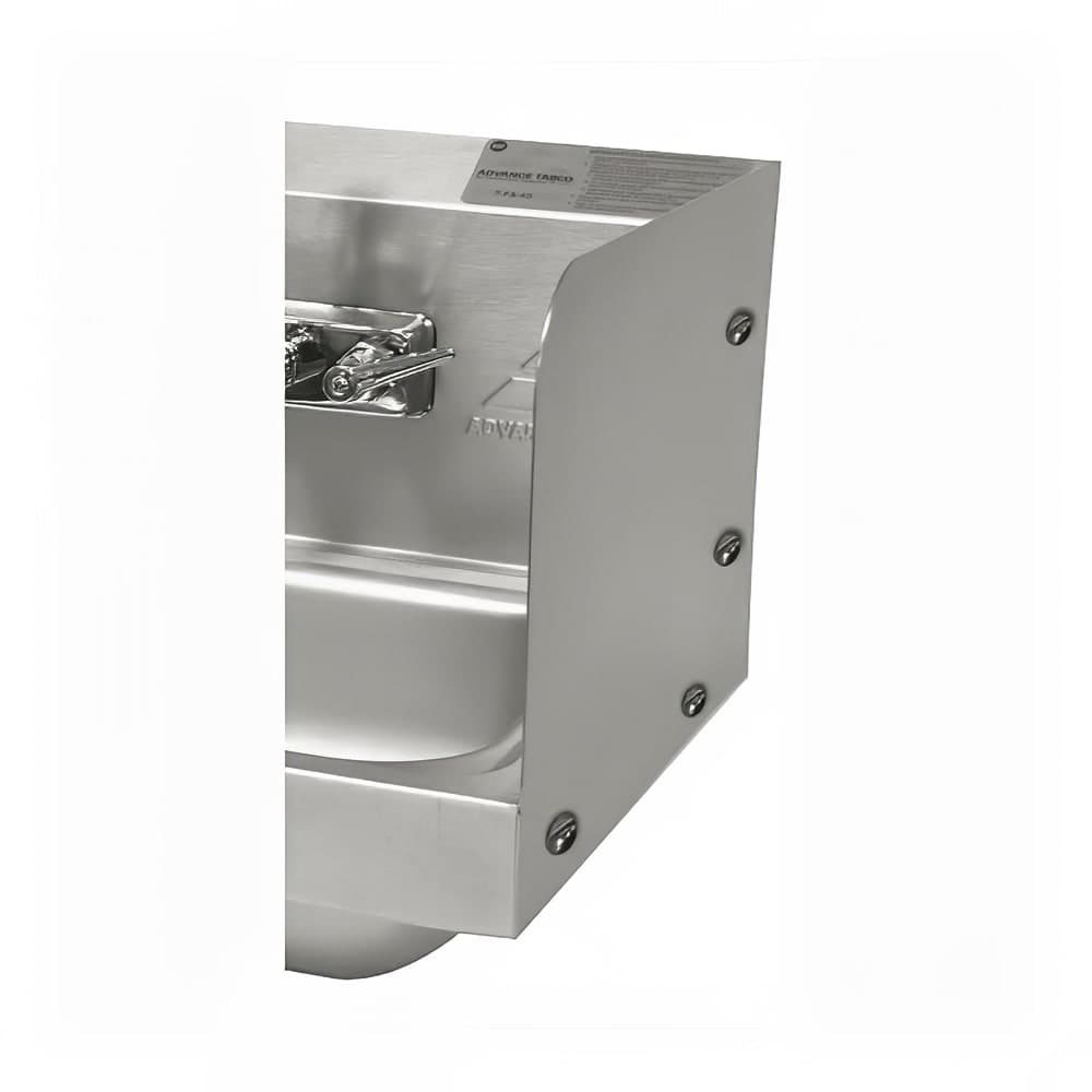 Advance Tabco 7-PS-27D 7 3/4" Tall Bolted Side Splash for ADA Hand Sinks
